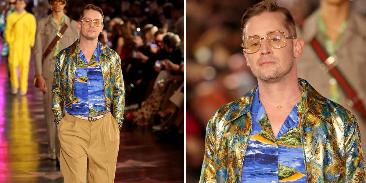 Viral: Macaulay Culkin sorprende al desfilar para Gucci