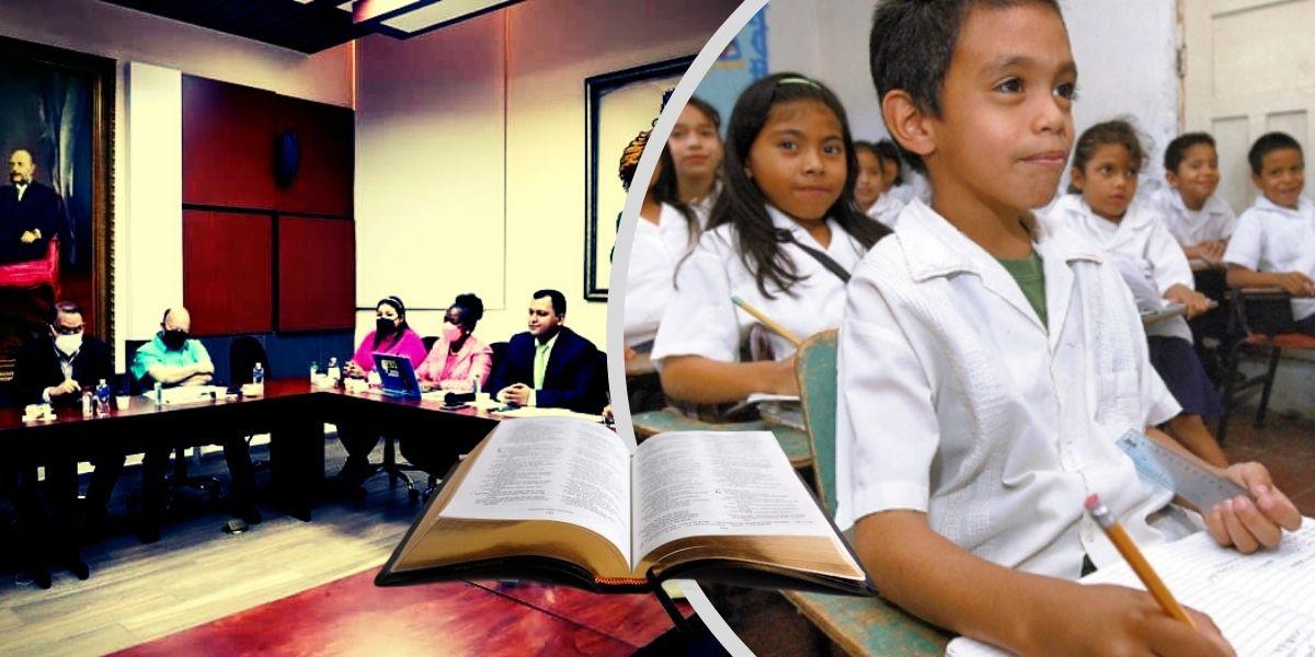 Iglesias y autoridades se reúnen para abordar lectura de Biblia en escuelas
