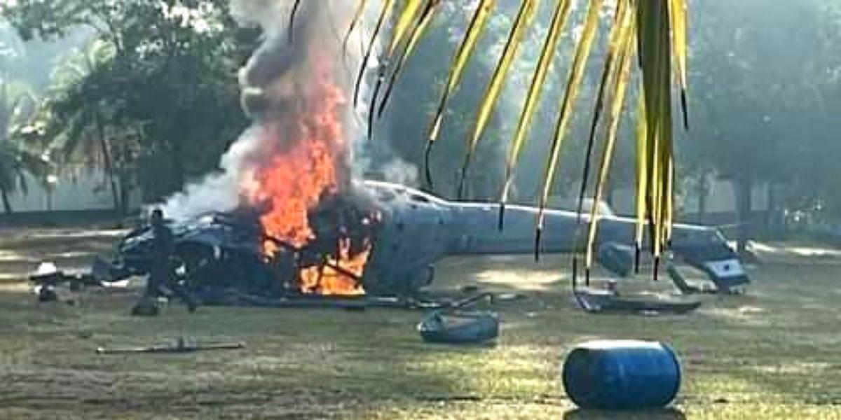 Helicóptero de la Fuerza Aérea se accidenta en la Mosquitia