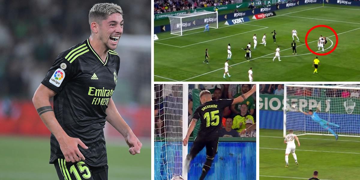 ¡Tremendo zapatazo! Fede Valverde marca otro golazo con el Real Madrid