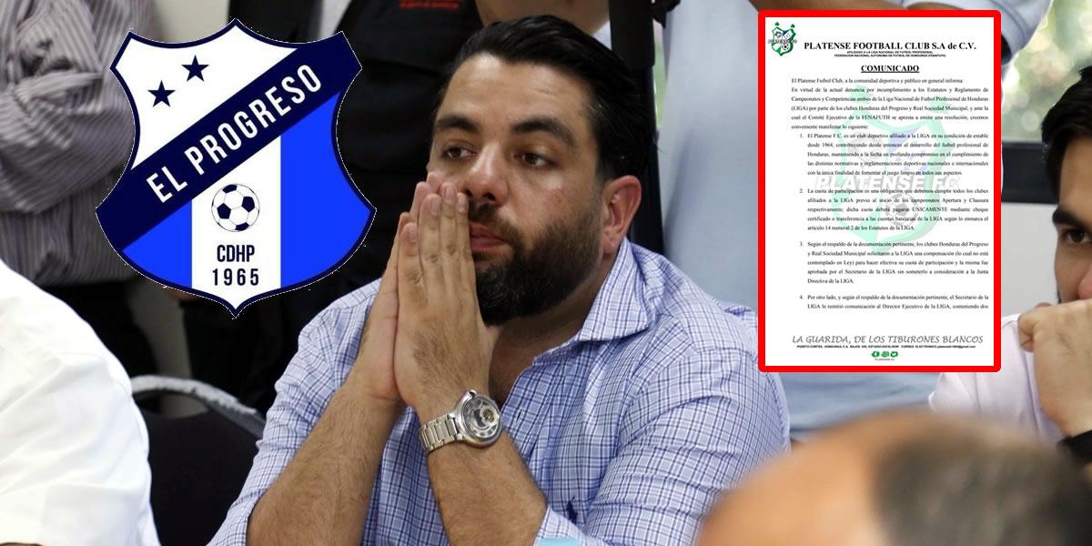 Elías Nazar sobre denuncia contra Honduras Progreso y manda claro mensaje a Platense