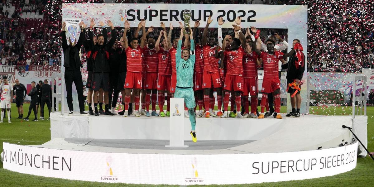 El Bayern gana al Leipzig y se consagra campeón de la Supercopa de Alemania