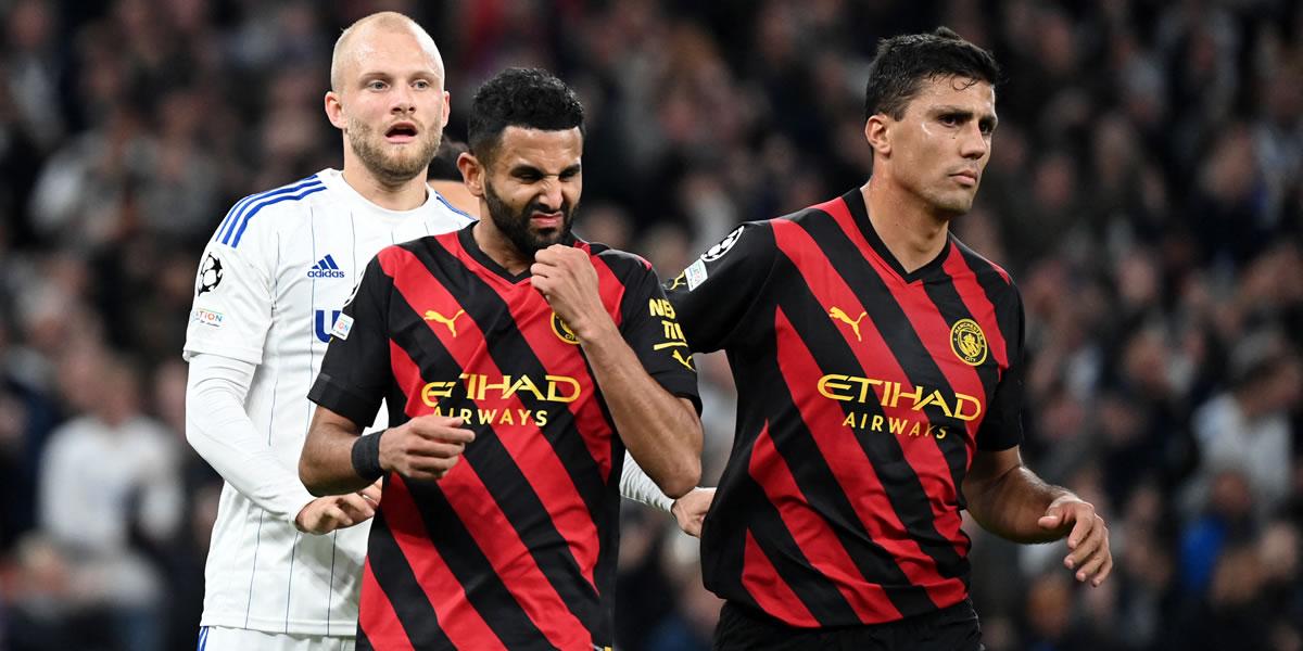 Manchester City, jugando una hora con 10 y sin Haaland, se estrelló ante Copenhague en la Champions League