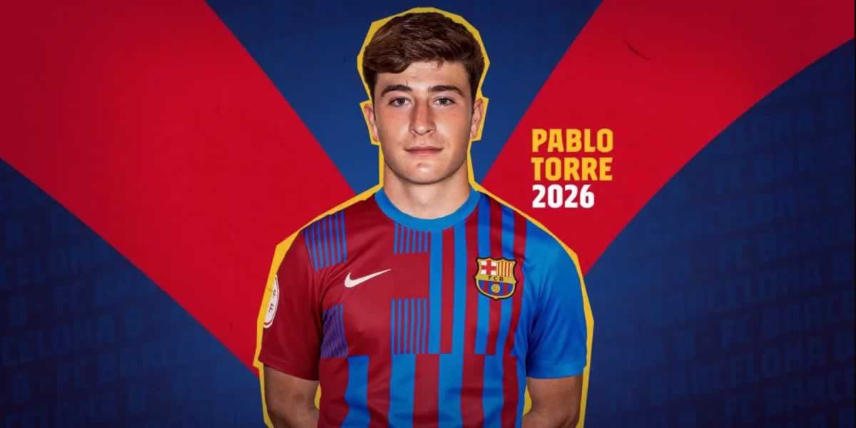 El Barça ficha al joven futbolista Pablo Torre y le pone millonaria cláusula