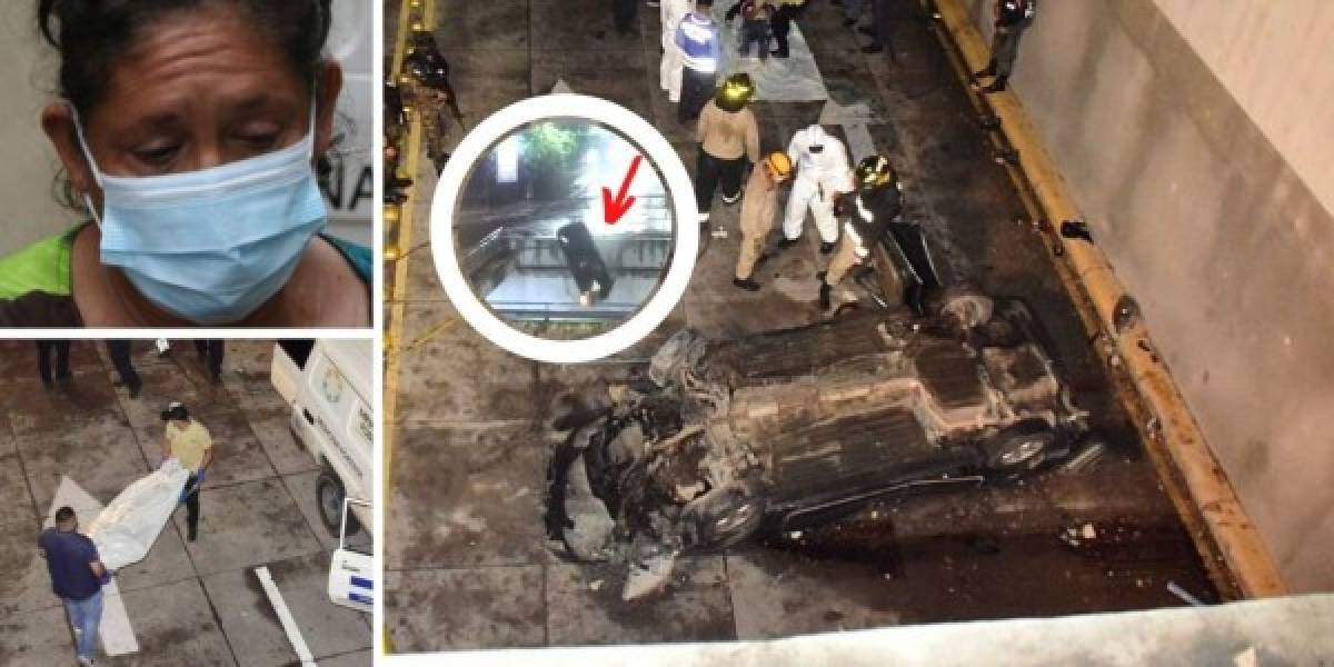 Tres jóvenes viajaban en un vehículo cuando se precipitaron en un túnel del bulevar Juan Pablo II, en la capital de Honduras.