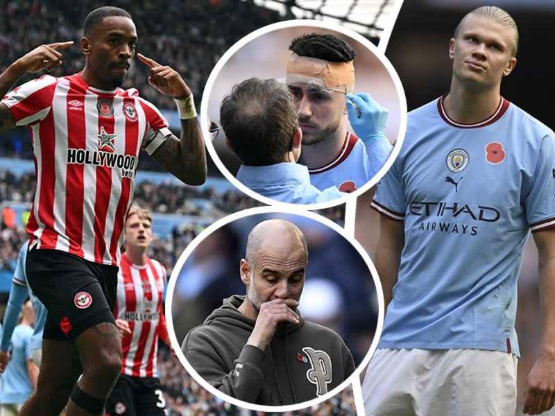 El Manchester City fue sorprendido por el Brentford en el Etihad Stadium.