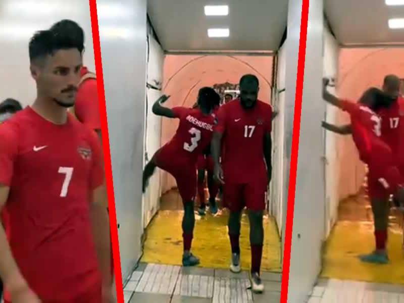La frustración de los jugadores de Canadá tras perder contra Honduras en el estadio Olímpico.