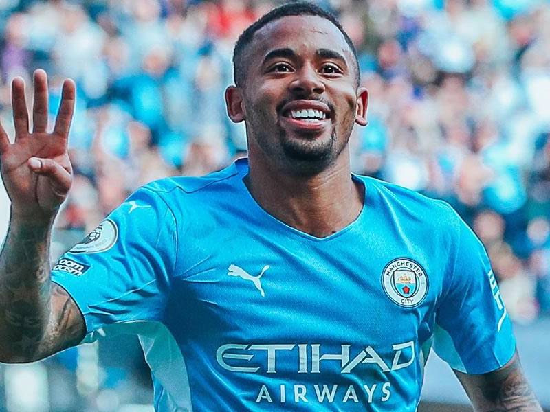 Gabriel Jesús afinó la puntería con un póker de goles para la victoria del Manchester City antes del duelo contra Real Madrid.