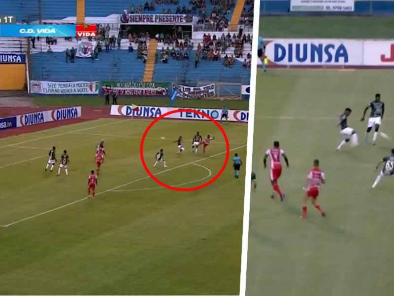 Así marcó Alexander ‘La Ficha’ Aguilar su golazo contra el Marathón.