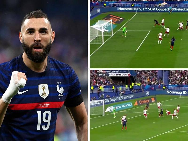 Karim Benzema volvió a demostrar su calidad con el balón y firmó un golazo con Francia ante Dinamarca.