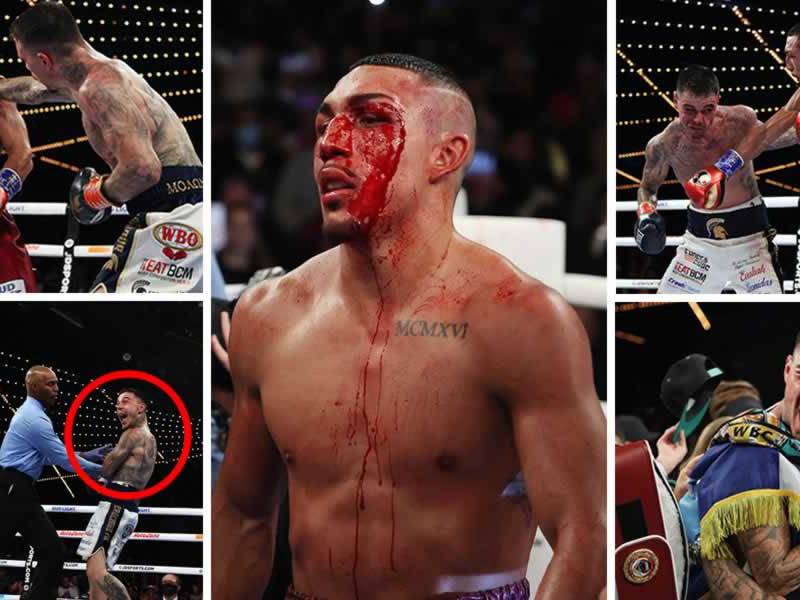 Las imágenes que dejó la emocionante pelea entre Teófimo López y George Kambosos, quien le terminó ganando por decisión dividida en el Madison Square Garden de Nueva York al hondureño.