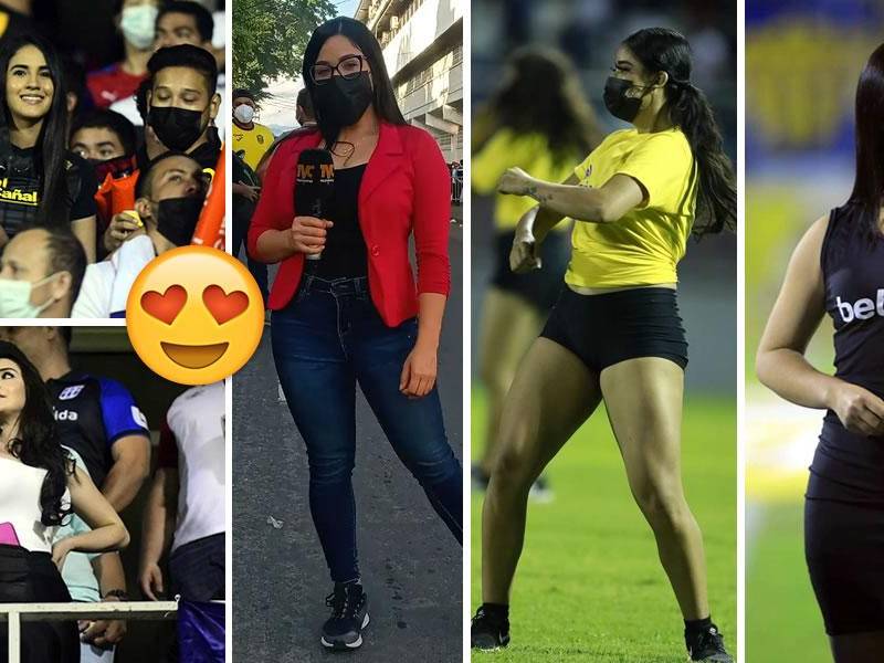 Las bellas chicas que fueron sensación en el estadio Morazán durante la Gran Final del Torneo Apertura 2021 entre Real España y Olimpia.