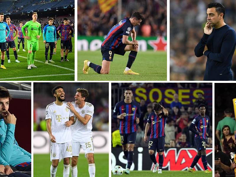 Las imágenes de la dolorosa derrota que sufrió el Barcelona en casa (0-3) contra el Bayern Münich en la quinta jornada de la UEFA Champions League. Los azulgranas quedaron eliminados en fase de grupos y ahora les tocará jugar por segundo año consecutivo la Europa League.