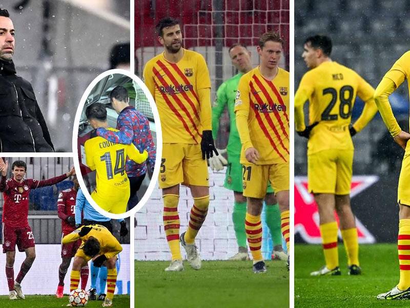 Las imágenes de la eliminación del FC Barcelona en la Champions League tras caer goleado y humillado por el Bayern Múnich en la última jornada de la fase de grupos. El equipo de Xavi Hernández, condenado a jugar la Europa League.
