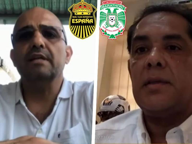 Fuad Abufele y Rolin Peña protagonizaron un intenso debate sobre el relajo que armaron las barras en el clásico Real España-Marathón en el estadio Morazán.