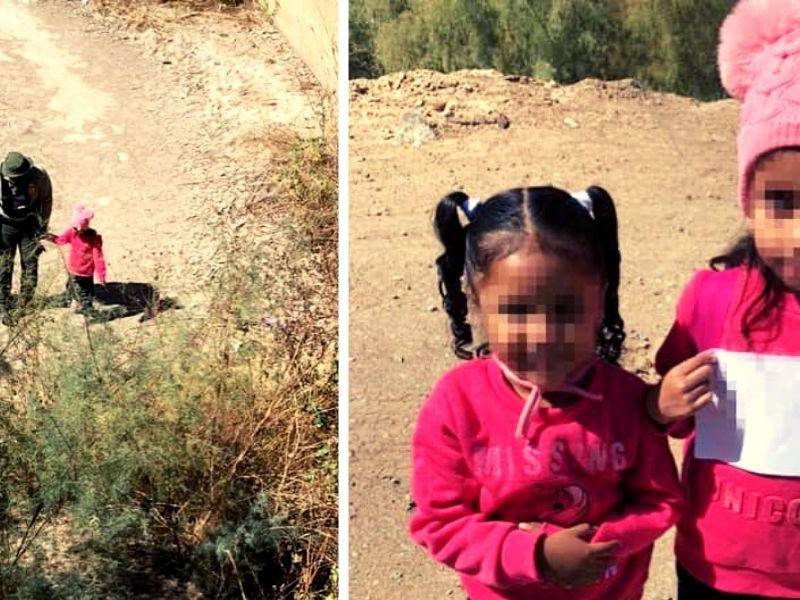 Las menores fueron rescatadas por agentes fronterizos estadounidenses.