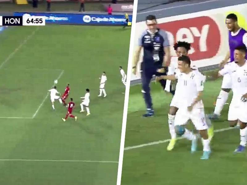 Kevin López marcó el gol del empate de Honduras contra Panamá en el estadio Rommel Fernández.