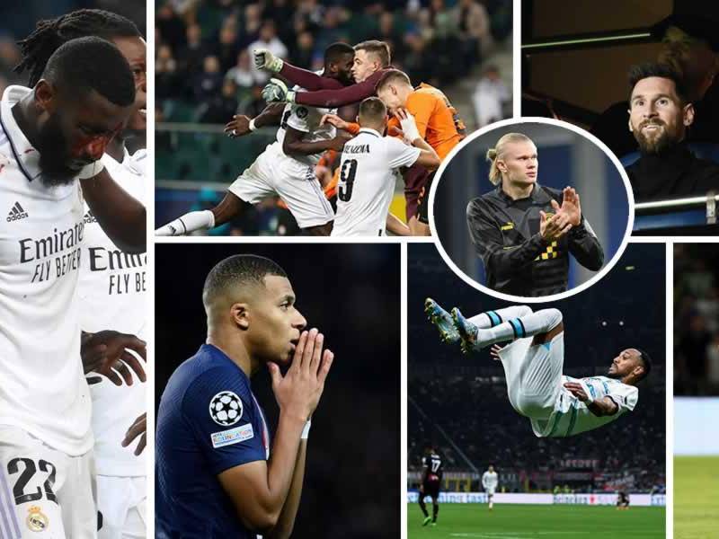 Las imágenes de los partidos del martes de la cuarta jornada de la UEFA Champions League con varios protagonistas como Antonio Rüdiger que se llevó un terrible golpe al marcar el gol salvador del Real Madrid y Lionel Messi con Antonela Roccuzzo que fueron sensación en el PSG-Benfica.