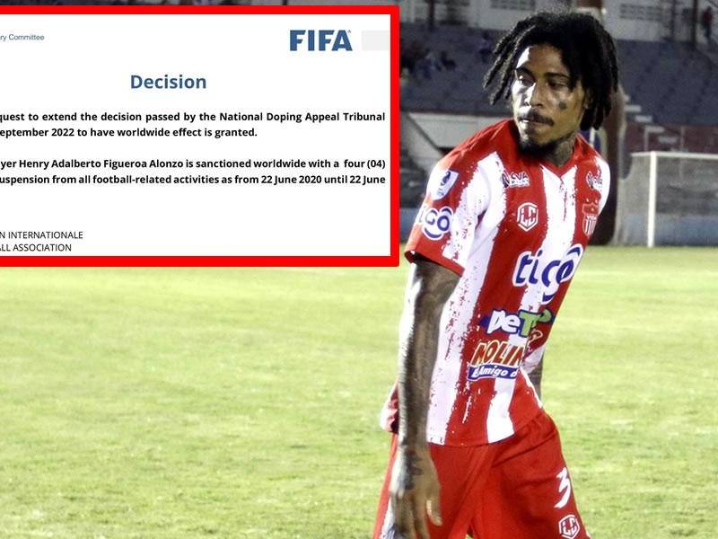 Henry Figueroa ha sido inhabilitado por la FIFA de toda actividad relacionada con el fútbol.