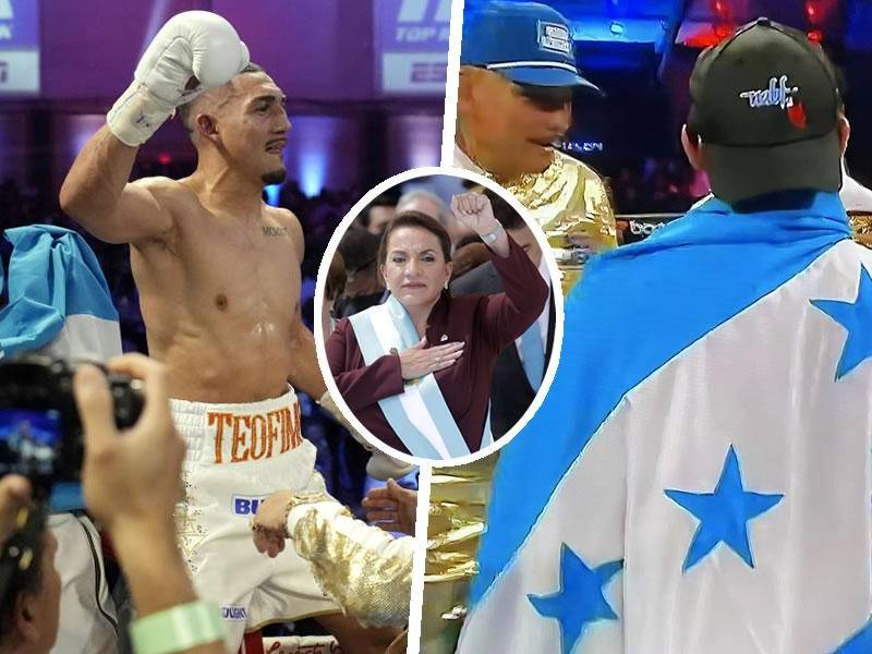 Teófimo López dedicó su triunfo a Honduras y mandó un mensaje a la presidenta de la República, Xiomara Castro.