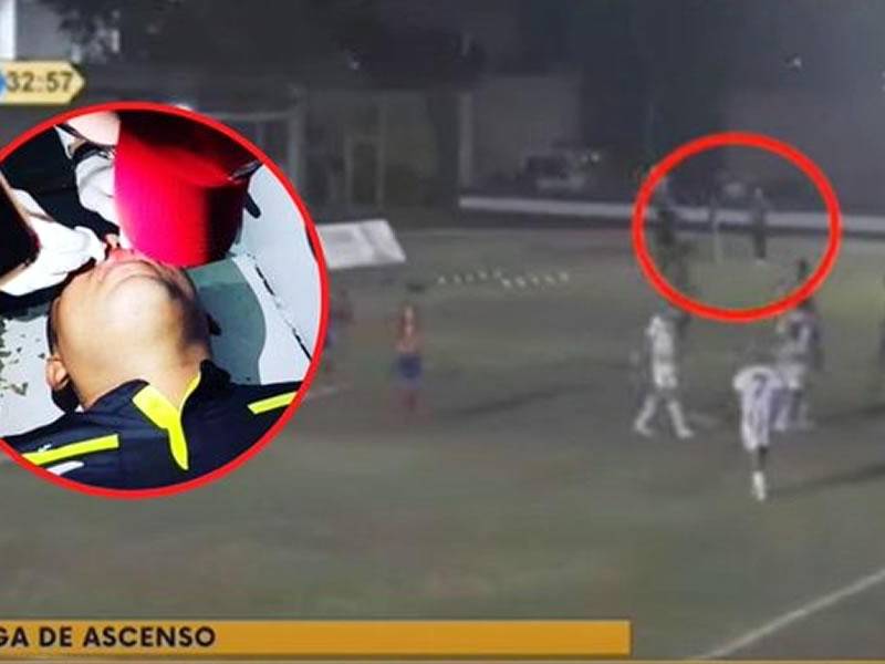 El árbitro asistente Jimmy Carranza fue agredido por un aficionado en el partido Real Juventud-Olimpia Occidental en el estadio Argelio Sabillón de Santa Bárbara.