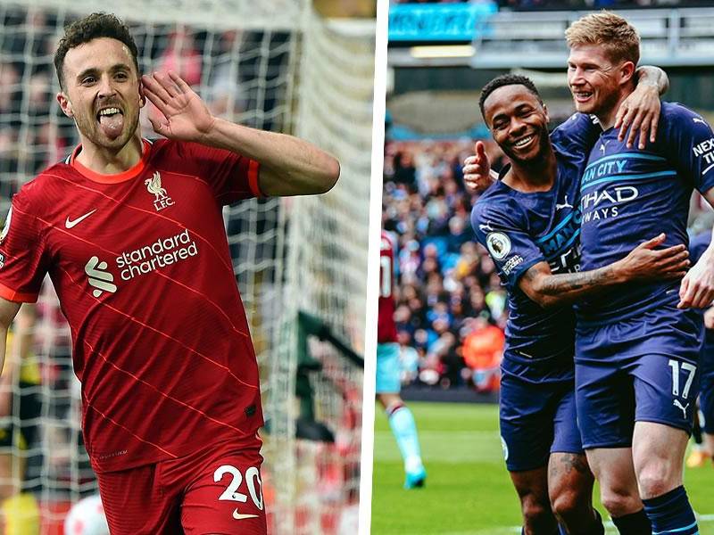 Diogo Jota lideró el triunfo del Liverpool sobre el Watford y Kevin de Bruyne abrió el camino para el Manchester City contra el Burnley.