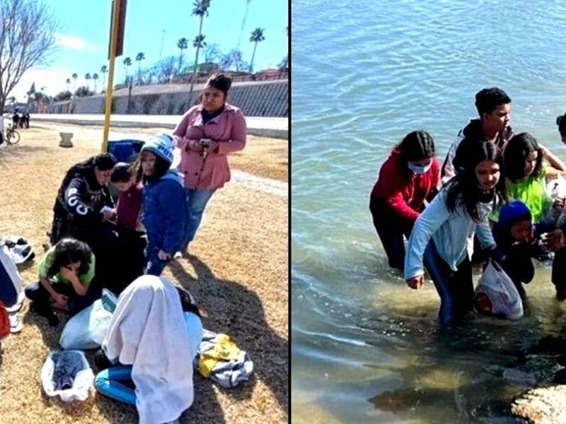 Los menores fueron auxiliados por autoridades mexicanas.
