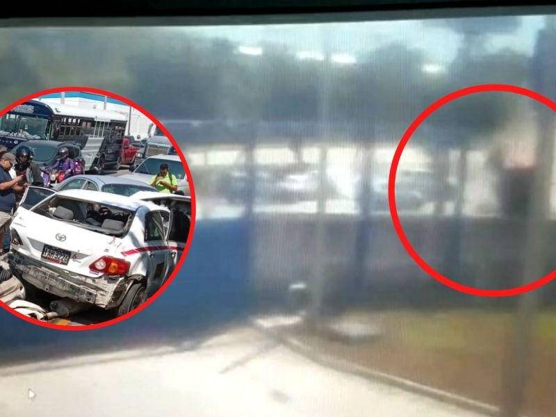 Cámaras de seguridad de un complejo industrial registraron las imágenes del incidente.