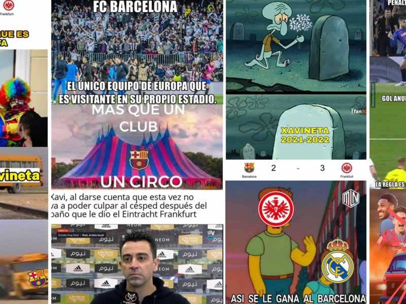 Los memes destrozan a la Xavineta tras la eliminación del Barcelona en los cuartos de final de la Europa League contra el Eintracht Frankfurt.