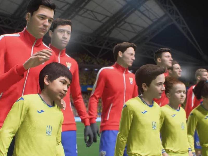 Imagen de una captura de pantalla de la selección nacional de Rusia en el juego “FIFA 22”.