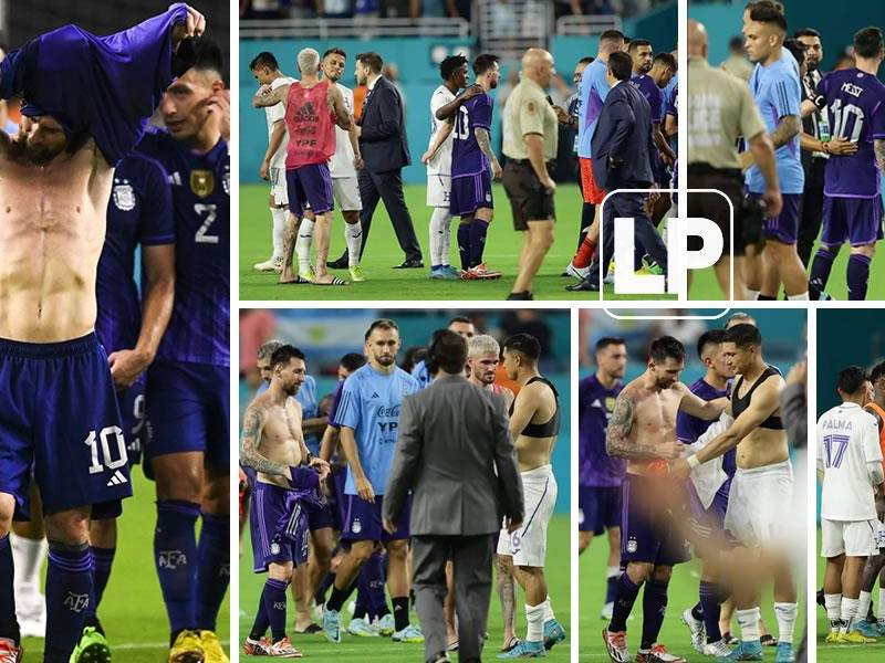 Lionel Messi fue la atracción del amistoso Argentina-Honduras en Miami y al final del partido eso quedó evidenciado cuando los jugadores hondureños le pidieron fotos a ‘La Pulga‘ y el afortunado que se llevó su camiseta.