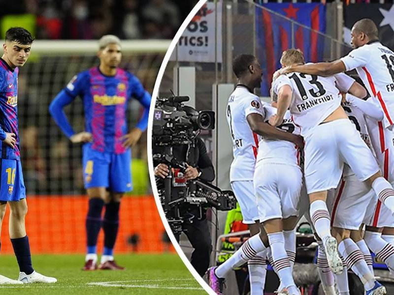 El FC Barcelona cayó goleado por el Eintracht Frankfurt y dijo adiós a la Europa League.