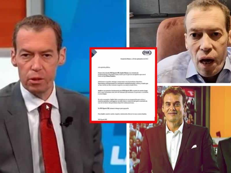 La cadena Fox Sports ha lanzado un comunicado sobre lo que ocurre con el periodista mexicano André Marín y ha tomado una determinación que ha causado una ola de comentarios. David Faitelson y José Ramón Fernández se han pronunciado.