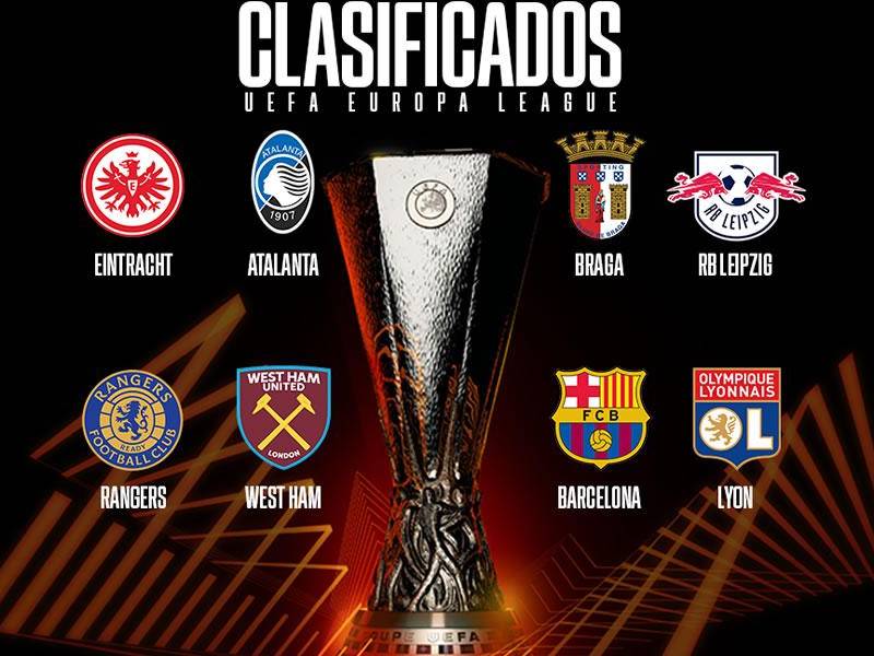 Los 8 equipos clasificados a los cuartos de final de la Europa League.