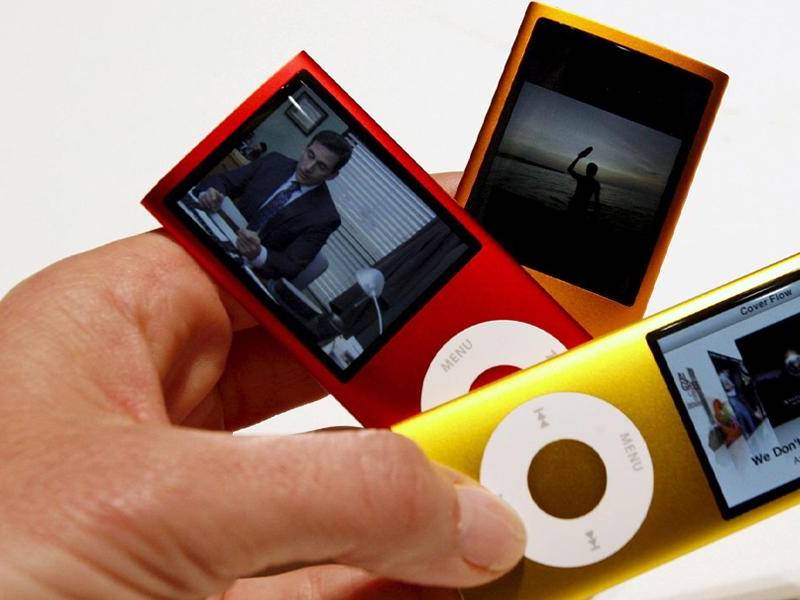 Varios modelos del iPod Nano.