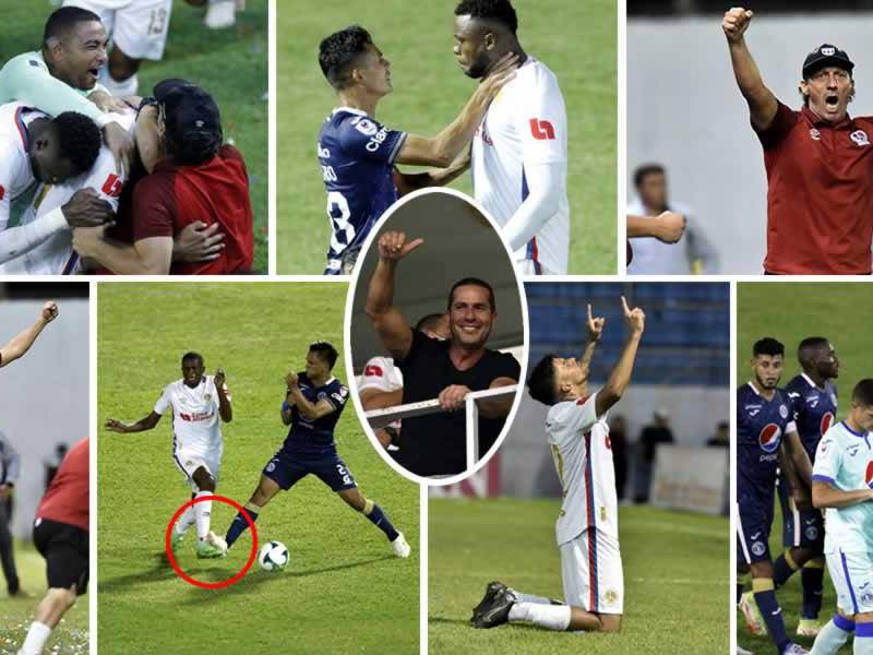 Las imágenes de la goleada que le metió Olimpia (4-0) al Motagua en el Clásico de la jornada 16 del Torneo Apertura 2022, jugado en el estadio Morazán que se convirtió en una fiesta merengue.