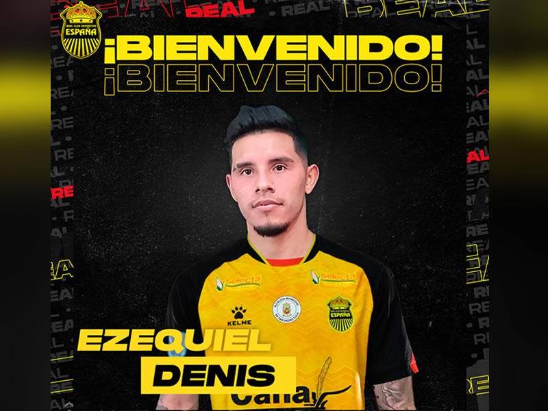 El centrocampista argentino Ezequiel Alexander Denis es nuevo fichaje del Real España.