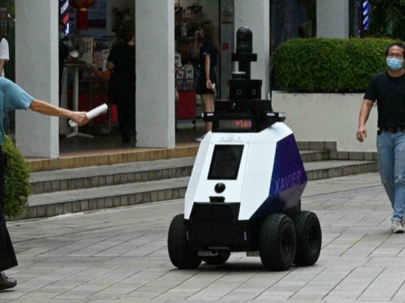 Dos robots fueron enviados a patrullar esa zona residencial.