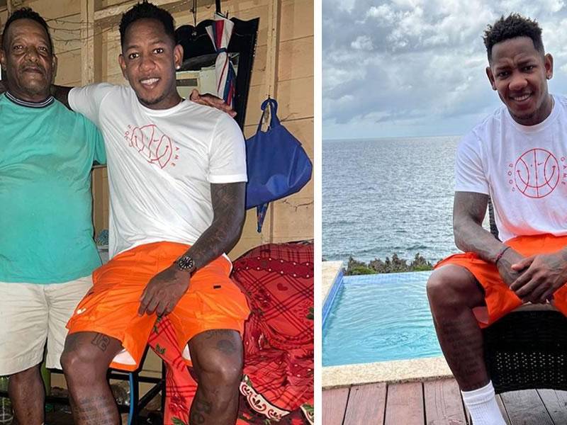 Romell Quioto se reencontró con su padre en Roatán después de mucho tiempo.