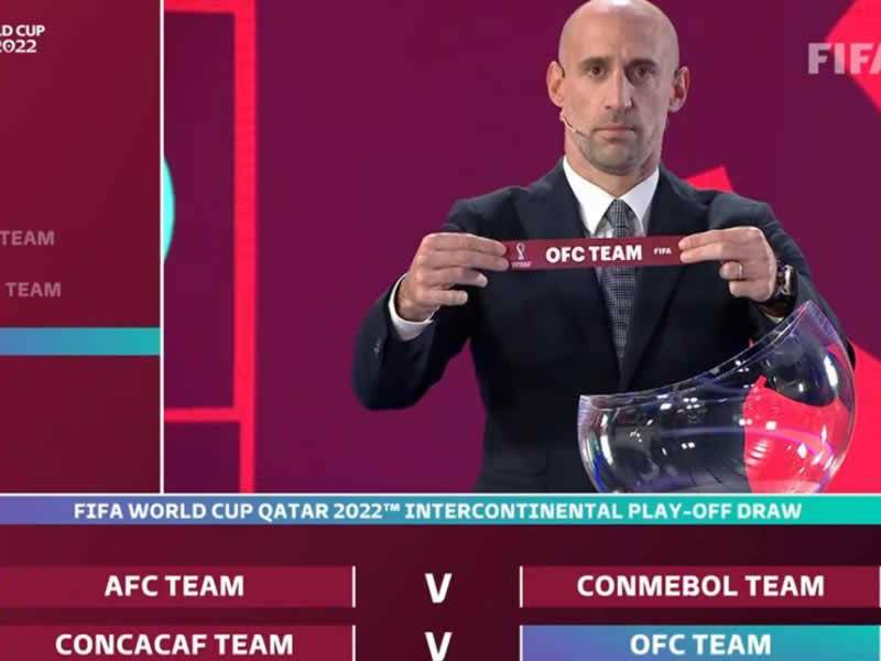 La FIFA sorteó los repechajes intercontinentales para el Mundial de Qatar 2022.