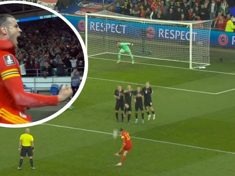 Así le pegó Gareth Bale para su golazo con Gales frente a Austria en el repechaje europeo al Mundial de Qatar 2022.