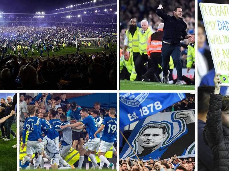 El Everton remontó para ganar 3-2 al Crystal Palace y se garantizó seguir en la Premier League. La afición de los ‘Toffees‘ invadió el campo de Goodison Park para celebrar la salvación del descenso.