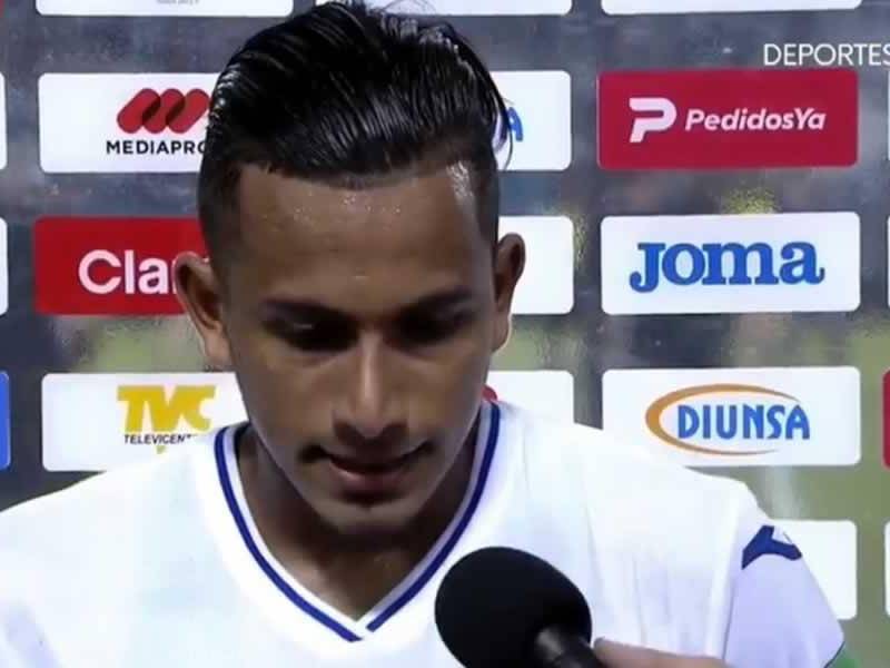 Edwin Rodríguez habló con TVC al final del partido y se le vio muy triste por el mal momento que vive la Selección de Honduras.