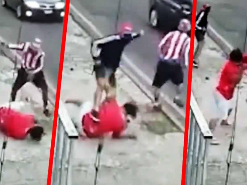 Aficionados del Olimpia agredieron cobardemente a un hincha del Municipal de Guatemala.