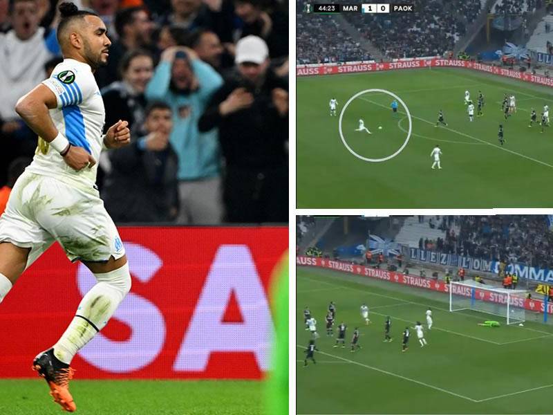 Dimitri Payet se lució con un golazo en la victoria del Olympique de Marsella ante el PAOK Salónica en la Conference League.