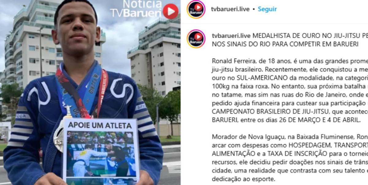 Brasil: Ronald Ferreira, el deportista medalla de oro que pide limosna en los semáforos