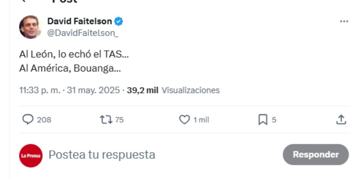 América: Presidente del León se burla, Faitelson sorprende y famoso hondureño deja mensaje