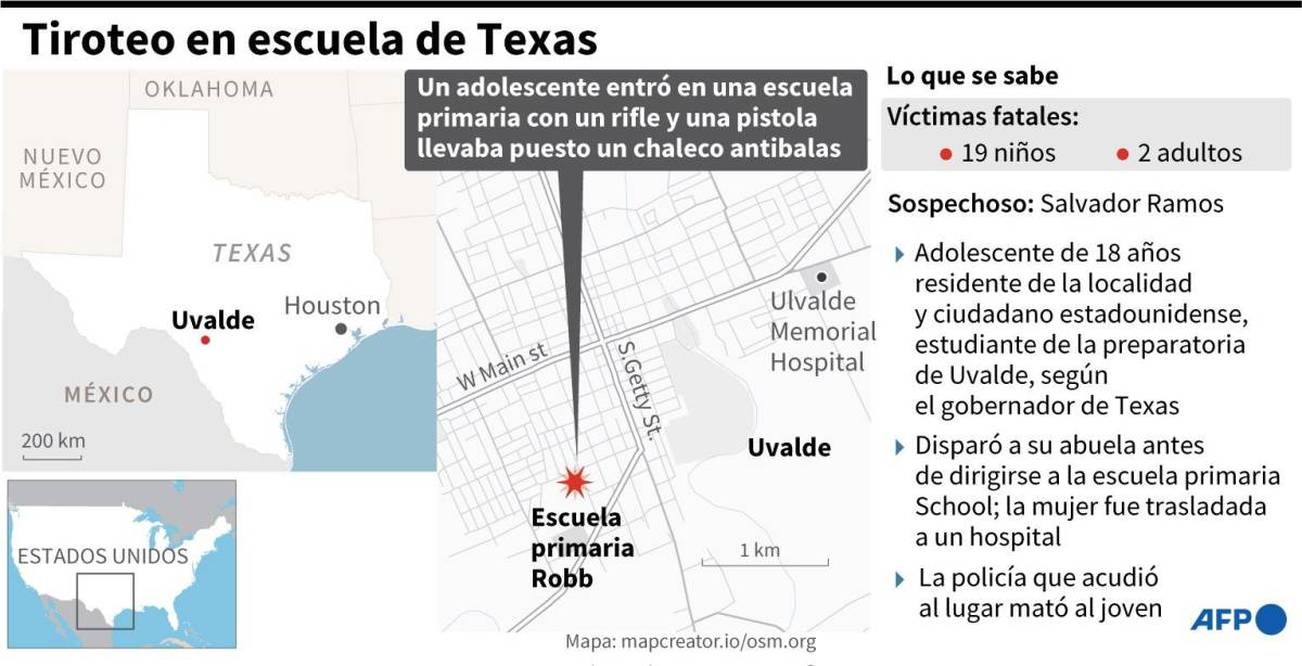 Autor de masacre en Texas anunció en Facebook que iba a atacar una escuela primaria