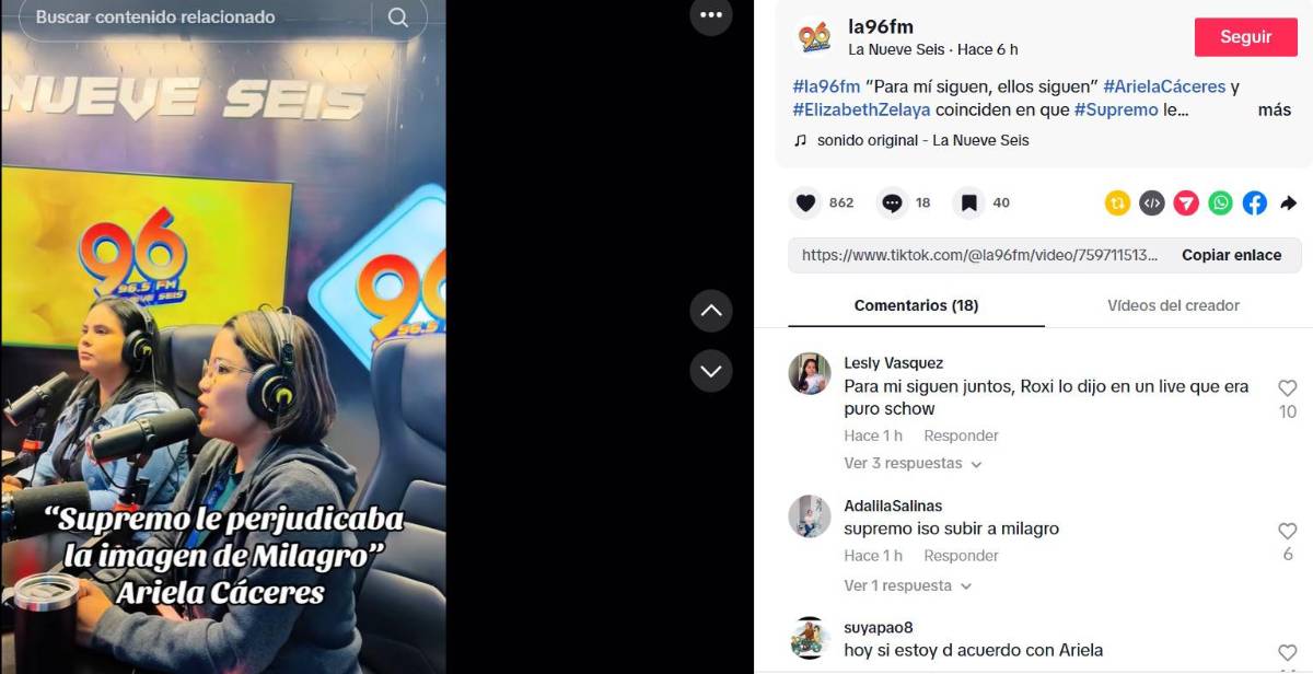 Ariela Cáceres dice que Supremo le perjudica la imagen a Milagro Flores