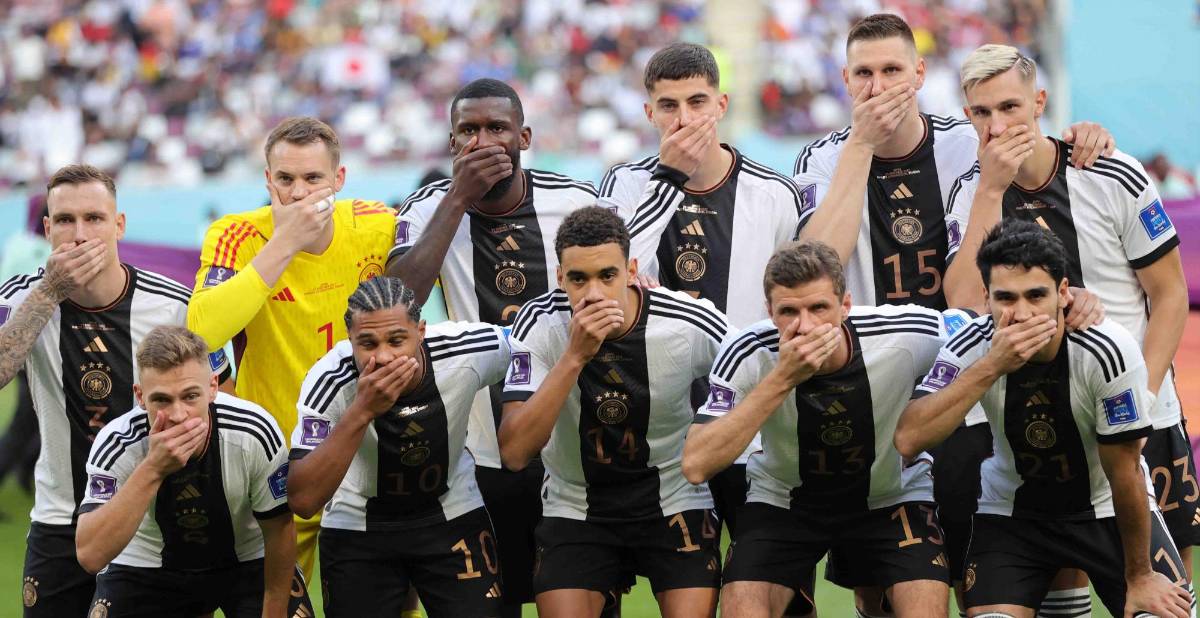 Desafían a la FIFA: Jugadores de Alemania se taparon la boca